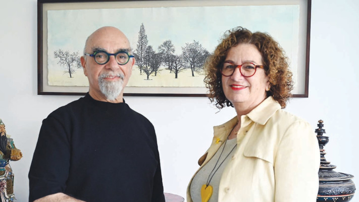 איריס כהן וישראל אהרוני (צילום: מורג ביטן)