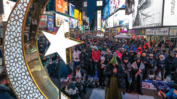 תפילה מוסלמית בטיימס סקוור