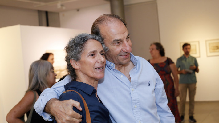 ששון גבאי ונחמה לבנדל (צילום: פבל טולצינסקי)