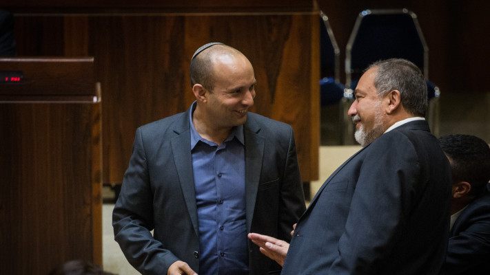 ליברמן ובנט (צילום: הדס פרוש, פלאש 90)