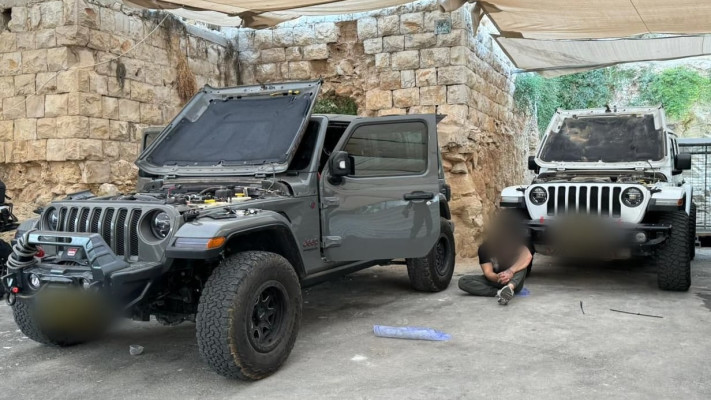 כלי הרכב שנתפסו (צילום: דוברות המשטרה)