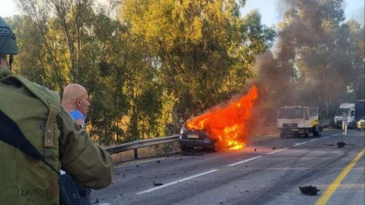 פגיעה ישירה ברמת הגולן  (צילום: שימוש לפי סעיף 27א')