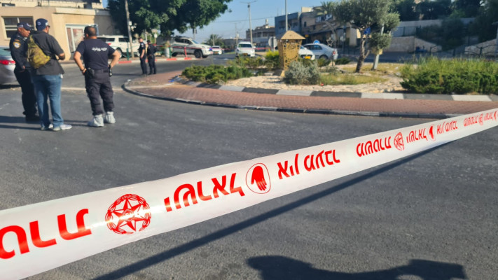 זירת הרצח בבאקה (צילום: דוברות המשטרה)