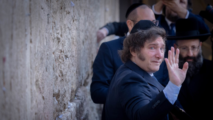 חאבייר מיליי בכותל (צילום: Chaim Goldberg/Flash90)