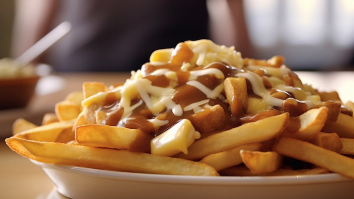 פוטין עם גבינה ורוטב