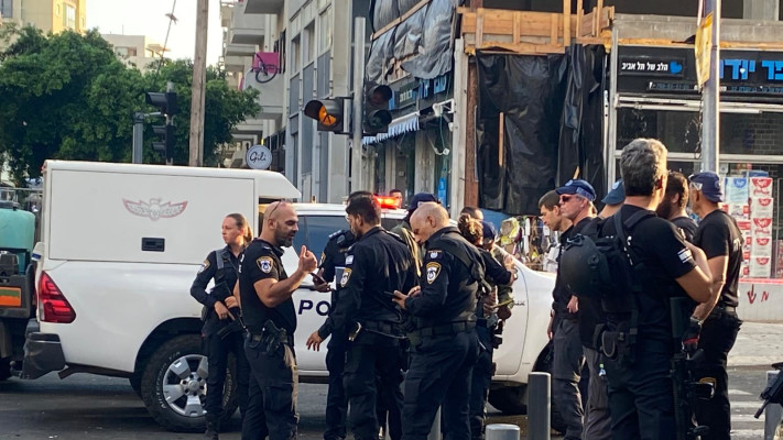 זירת פגיעת הכטב''ם בתל אביב