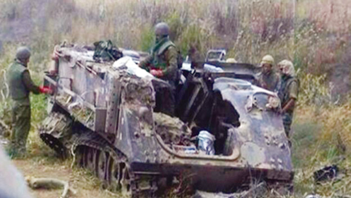 נגמש שנפגע בסג'עייה בצוק איתן