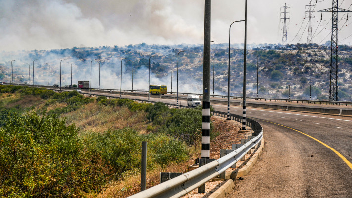 עמק החולה והשריפות  (צילום: אייל מרגולין פלאש 90)