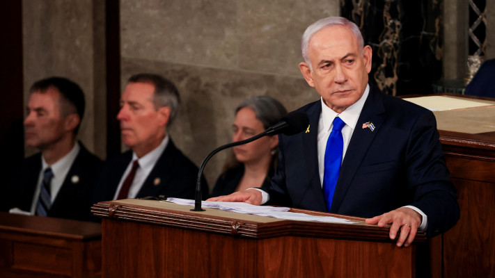 נאום בנימין נתניהו בקונגרס (צילום: רויטרס)