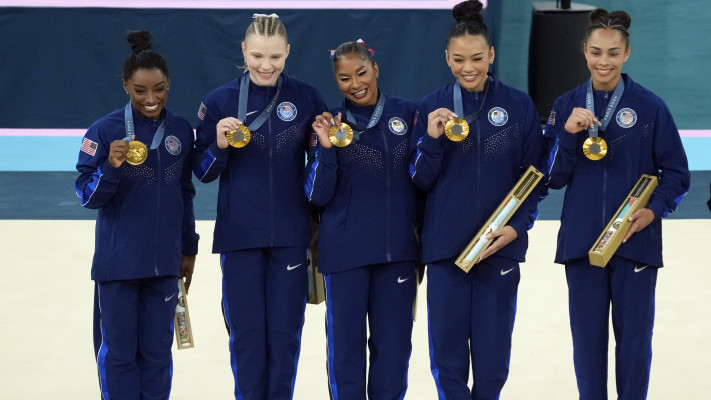 נבחרת ארה''ב לאחר הזכייה בזהב - אולימפיאדת פריז 2024