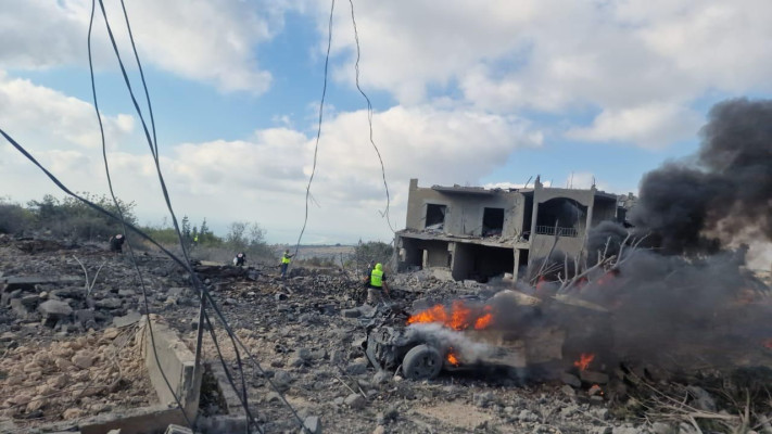 תיעוד מהתקיפות בכילא ושאמה (צילום: רשתות ערביות)