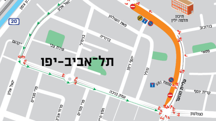 מפה ריבועית-ערבי נחל (צילום: נתיבי איילון )