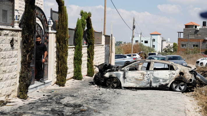 המהומות בכפר ג'ית (צילום: REUTERS/Raneen Sawafta)