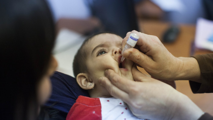 תרכיב הפוליו. יינתן בעזה בשני סבבים