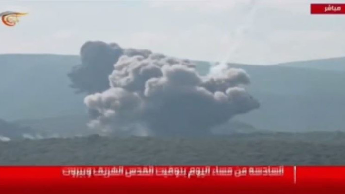 מבוכה בשידור חי בערוץ חיזבאללה: אלו הפצצות של צהל שתועדו בשידור חי. קרדיט: רשתות ערביות