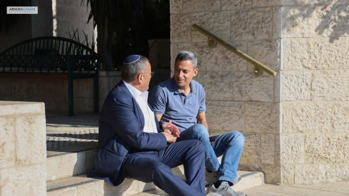 ראש העיר ירושלים משה ליאון וראש עיריית שדרות אלון דוידי