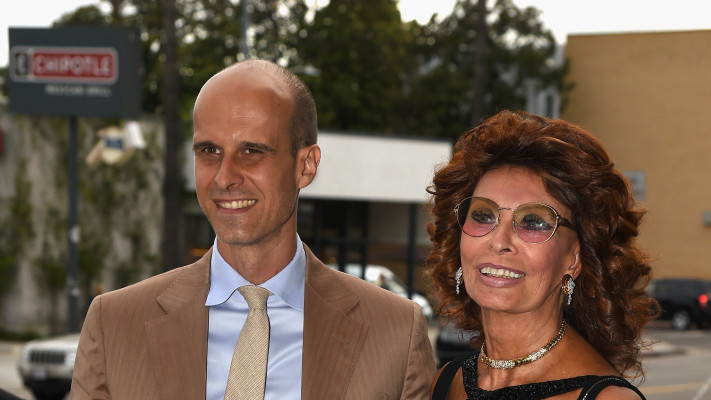 ''זה היה כמו לראות את הרוח שלי זורמת דרך מצלמתו'': סופיה לורן ובנה הבמאי אדוארדו פונטי (צילום: גטיאימג'ס)