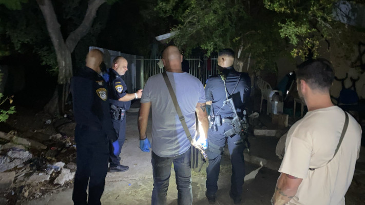 הזירה בתל אביב (צילום: דוברות המשטרה)