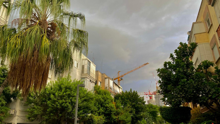גשם במרכז (צילום: אבשלום ששוני)