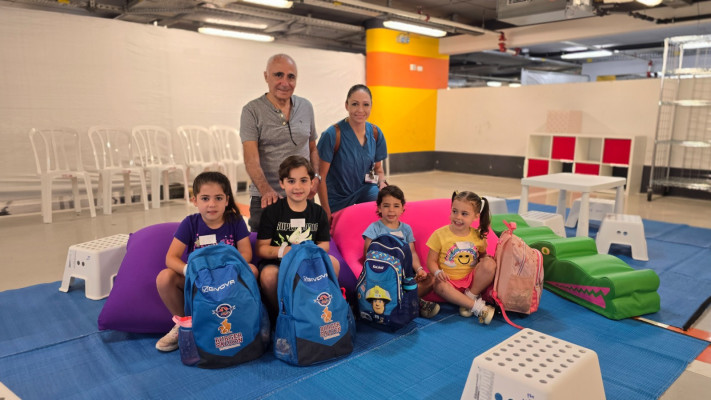 השמרטפייה המוגנת. עד 450 ילדים  (צילום: בית החולים רמב''ם)