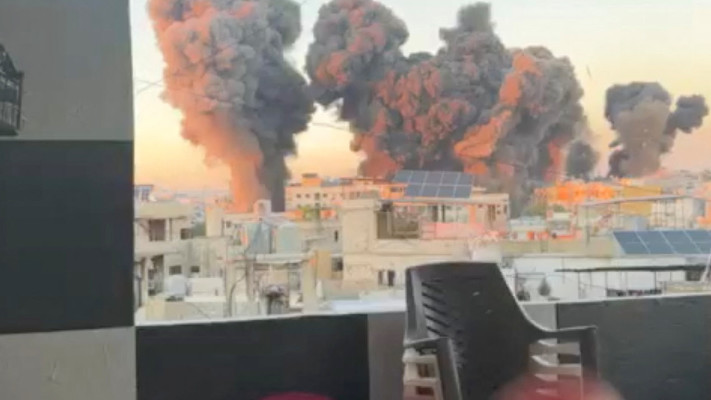 התקיפה בביירות (צילום: רויטרס)