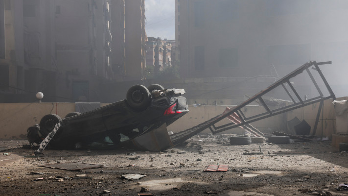 הרס בביירות, לבנון (צילום: REUTERS/Mohamed Azakir)
