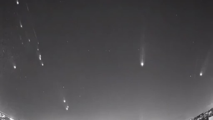 תיעוד מהמתקפה האיראנית (צילום: רשתות ערביות)