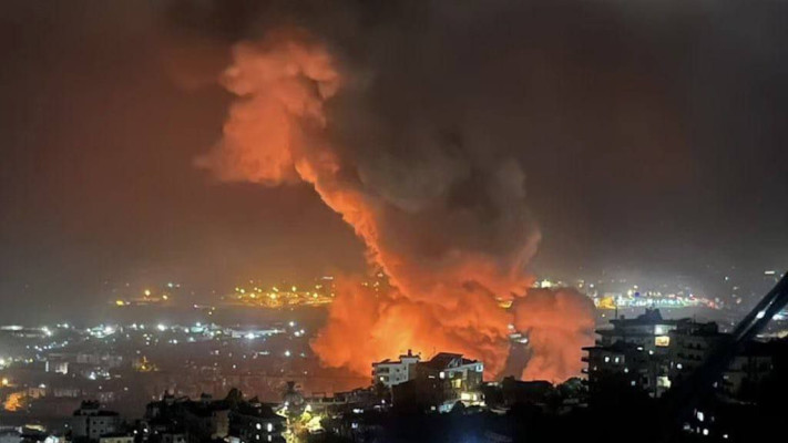 תקיפה בביירות (צילום: רשתות ערביות, שימוש לפי סעיף 27 א')