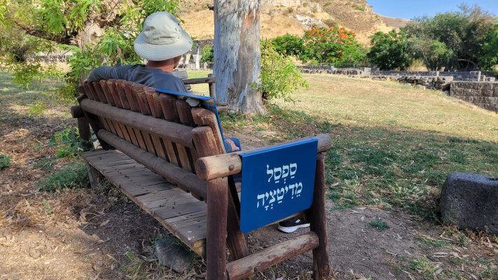 ספסל יהורם טהרלב, גן לאומי כורסי (צילום: שרית פלאצי מיארה, רשות הטבע והגנים)