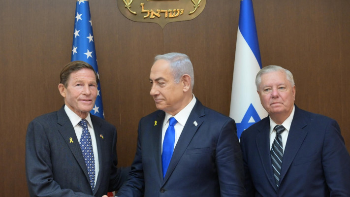 נתניהו והסנאטור ריצ׳רד בלומנטל