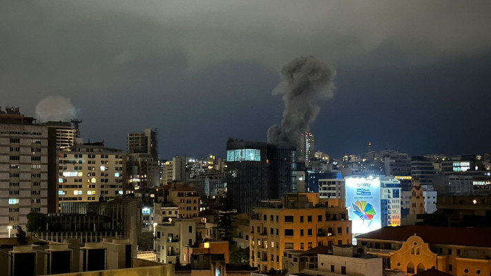 התקיפה בביירות בה חוסל ופיק ספא (צילום: רשתות ערביות)