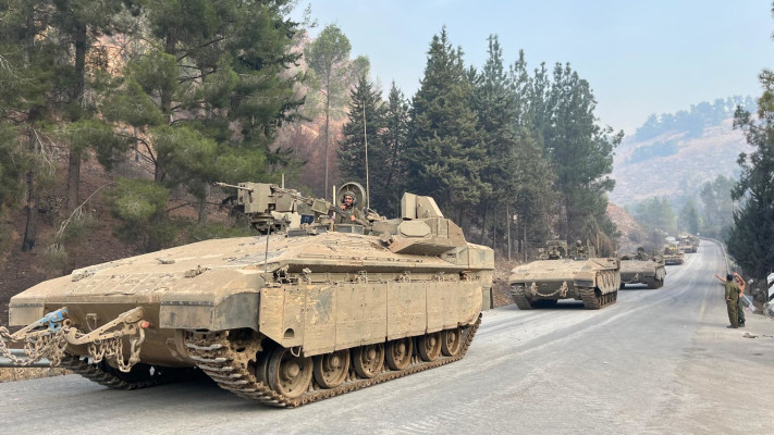 הטנקים ממלאים את כבישי הצפון