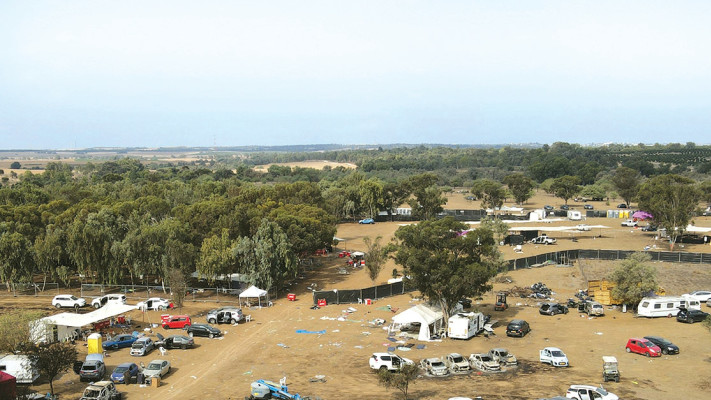 זירת הטבח בפסטיבל נובה בשבת השחורה