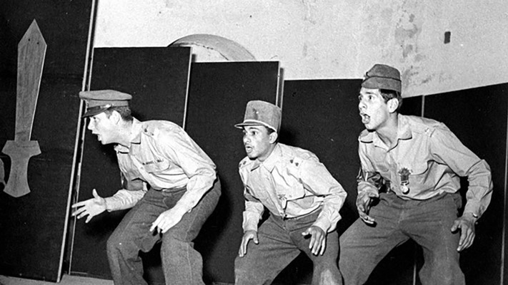 להקת הנח''ל: גבי עמרני, חיים טופול ואורי זהר, 1954