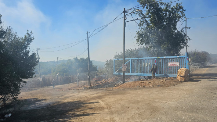 שריפה במושב שומרה שבגליל המערבי (צילום: דוברות כבאות והצלה, מחוז חוף)