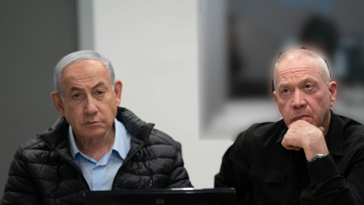 \'\'היה ידוע כבר שנה\'\'. נתניהו וגלנט בבור בקריה במהלך התקיפה באיראן (צילום:  אריאל חרמוני, משרד הביטחון)