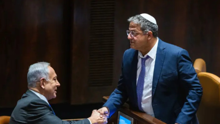 איתמר בן גביר, בנימין נתניהו  (צילום: אוליביה פיטוסי, פלאש 90)