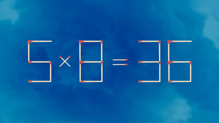 עליכם להזיז גפרור אחד בלבד, האם תצליחו?