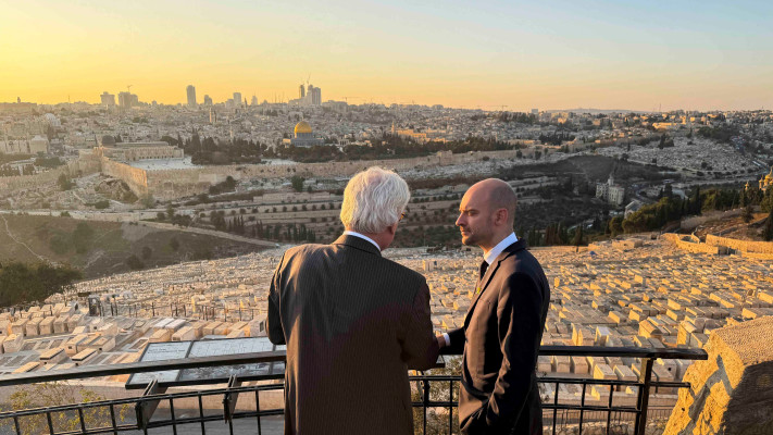 ביקורו של שר החוץ הצרפתי בהר הזיתים בירושלים
