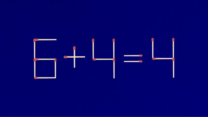 האם תצליחו לפתור את המשוואה באמצעות הזזת גפרור אחד בלבד?