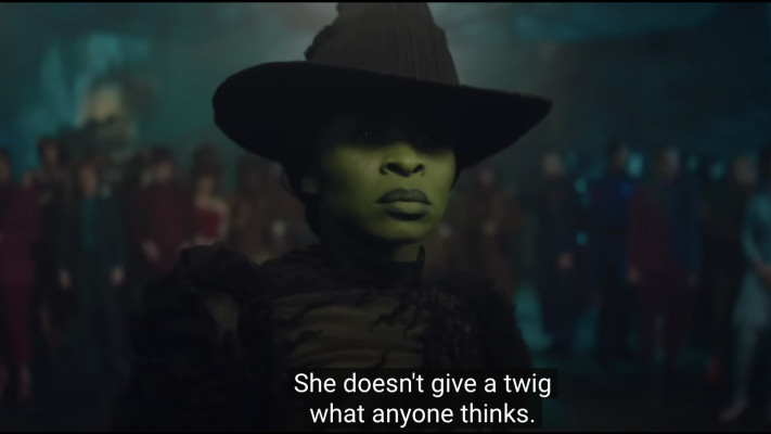 סינתיה אריבו בסרט ׳מרשעת׳ (צילום: מסך יוטיוב)