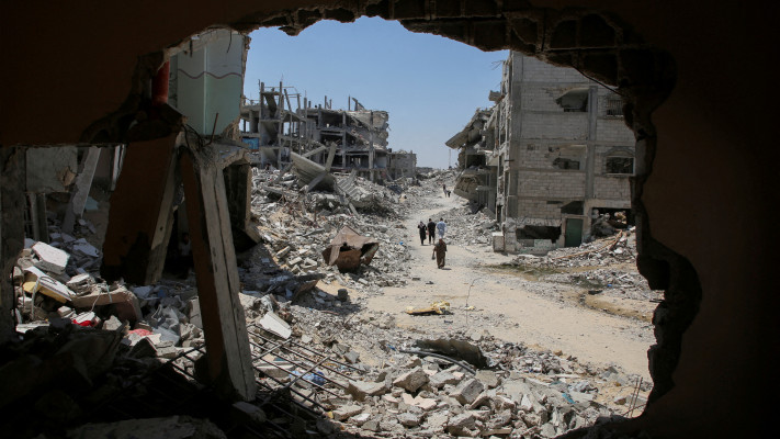 הרס ברצועת עזה (צילום: REUTERS/Hatem Khaled)