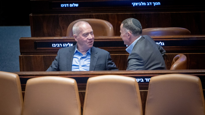 יולי אדלשטיין, יואב גלנט (צילום:  חיים גולדברג, פלאש 90)