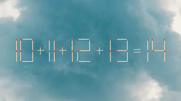 האם תצליחו לפתור את המשוואה באמצעות הזזת גפרור אחד בלבד?