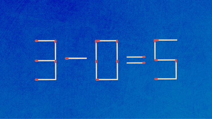 האם תצליחו לפתור את המשוואה באמצעות הזזת גפרור אחד בלבד?