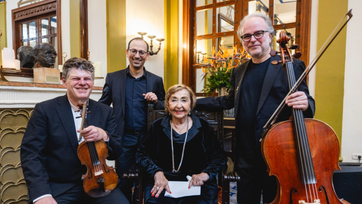  צבי פלסנר, ליא קניג, יונתן ענר וגיא בראונשטיין (צילום: אביתר ניסן)