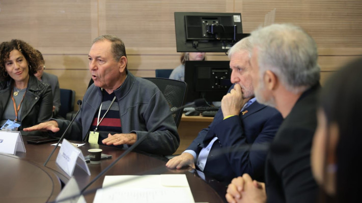 עודד בן עמי מדבר בכנסת (צילום: אסי אפרתי )