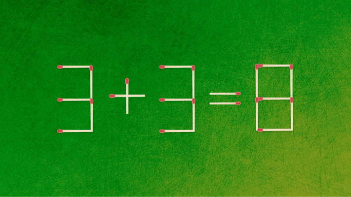 האם תצליחו לפתור את המשוואה באמצעות הזזת גפרור אחד בלבד?