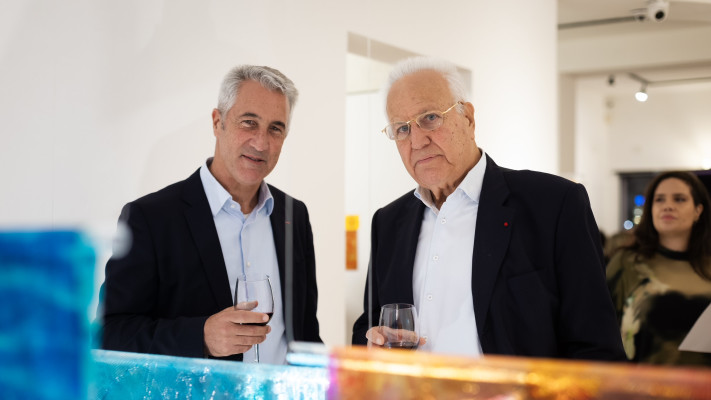 יצחק מנור ודורי מנור (צילום: מור ארקדיר)