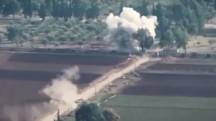 קרב טנקים במלחמה בסוריה (צילום: רשתות ערביות, שימוש לפי סעיף 27 א')